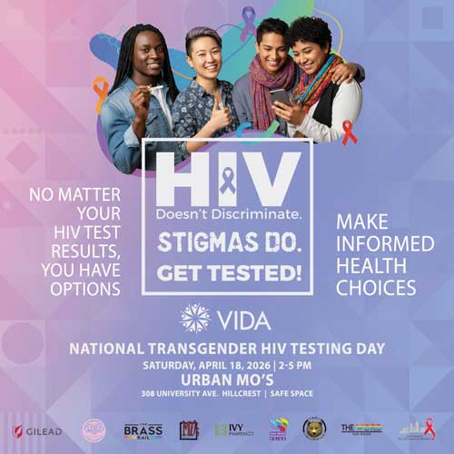 vida national transgender hiv testing day saturday 1pril 18 2026 urban mos