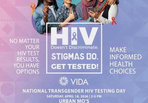 vida national transgender hiv testing day saturday 1pril 18 2026 urban mos